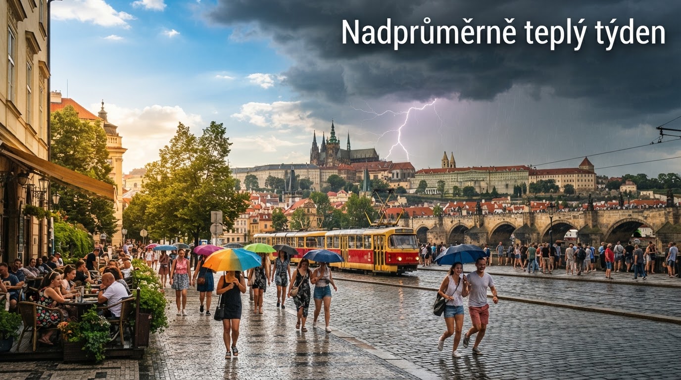 Česko čeká nadprůměrně teplý týden, místy budou i bouřky
