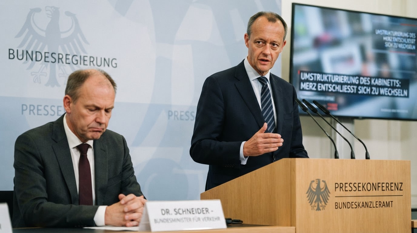 Německý kancléř Merz odvolá ministra dopravy Schniedera a mění kabinet