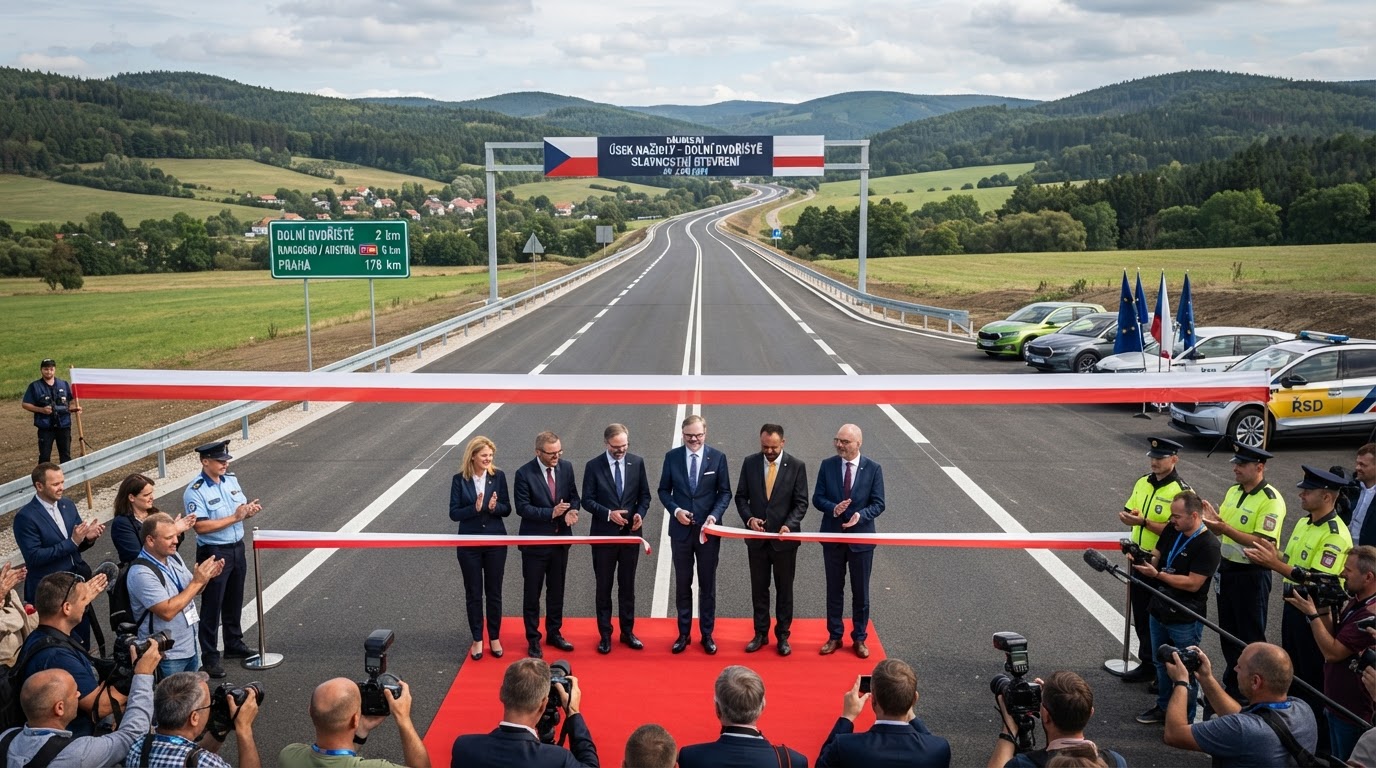 Otevření nové části dálnice D3 mezi Nažidly a Dolním Dvořištěm