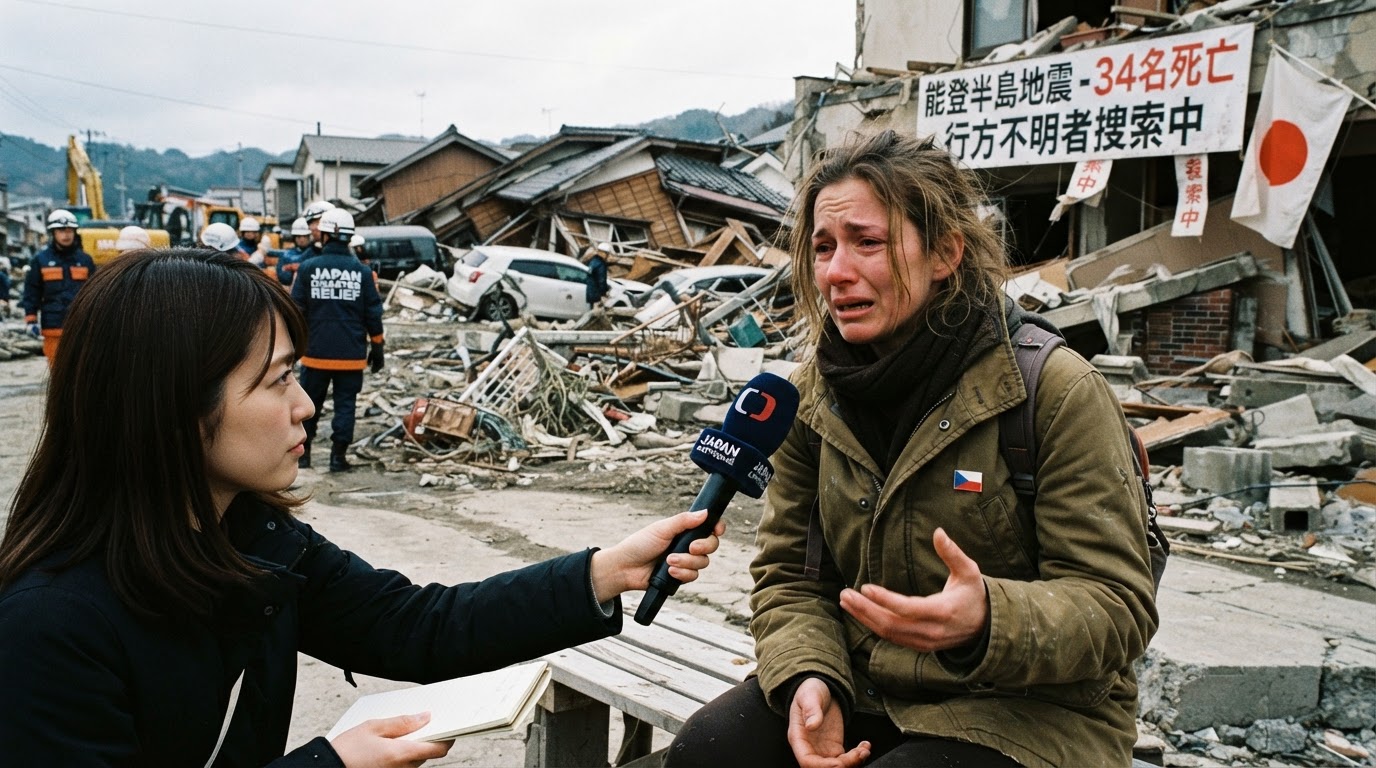 Zemětřesení v Japonsku si vyžádalo 34 obětí, Češka popisuje hrůzné okamžiky