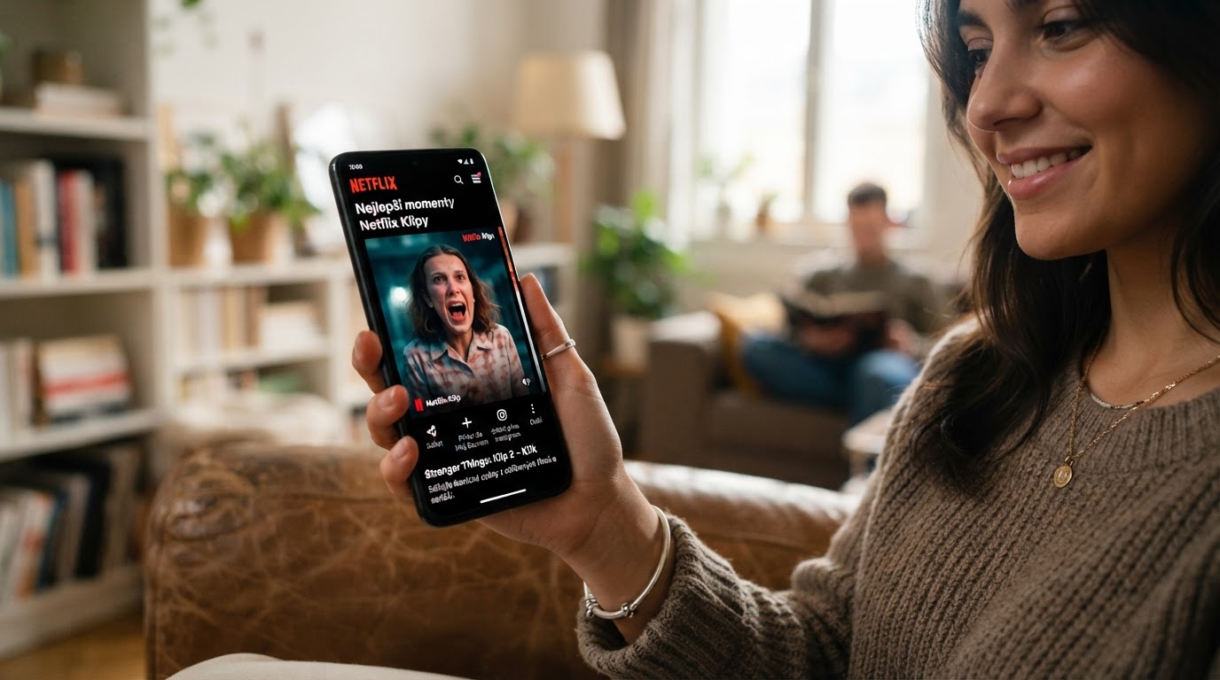 Netflix zavádí novou funkci Klipy v české mobilní aplikaci